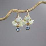 Small Aquamarine Butterfly Earrings