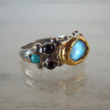 Rainbow  Moonstone Caterina Ring
