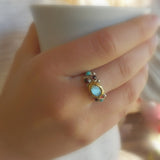 Rainbow  Moonstone Caterina Ring