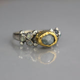 Gold Aquamarine Labradorite Caterina Ring