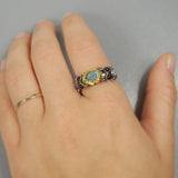 24K Solid Gold  Labradorite  Caterina Ring