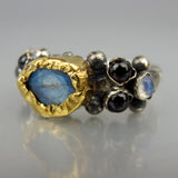 24K Solid Gold  Labradorite  Caterina Ring
