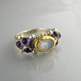 24K Gold Moonstone Caterina Ring