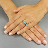 Rainbow  Moonstone Caterina Ring