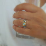 Rainbow Moonstone and Labradorite Caterina Ring