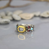 Rainbow  Moonstone Caterina Ring