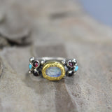 Rainbow  Moonstone Caterina Ring