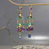Amethyst Big Chandelier Earrings
