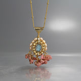 Labradorite Rhodochrosite Cherkes Necklace