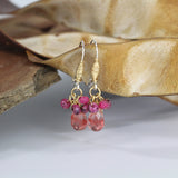 Small Cherry Quartz Drop Earrings