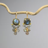 Labradorite Clover Earrings