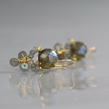 Labradorite Clover Earrings