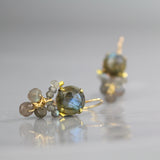Labradorite Clover Earrings