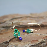 Green Blue Petite Dancer Earrings