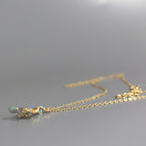 Minimalist Labradorite Drop Necklace