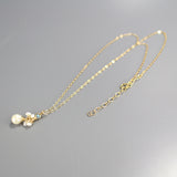 Labradorite Pearl Drop Necklace