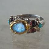 Rainbow  Moonstone Caterina Ring
