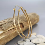 Extra Large Hammered Hoop Earrings