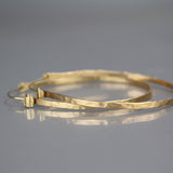 Extra Large Hammered Hoop Earrings