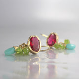 9K Gold Cubic Zirconia Eye Earrings