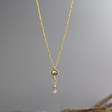 Labradorite Gold Filled Eye Necklace