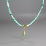 Turquoise Amazonite Eye Necklace