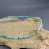 Turquoise Amazonite Eye Necklace