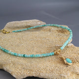 Turquoise Amazonite Eye Necklace