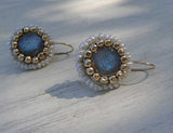 Faceted Labradorite Mandala Earrings