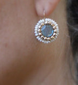 Faceted Labradorite Mandala Earrings