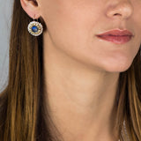 Faceted Labradorite Mandala Earrings