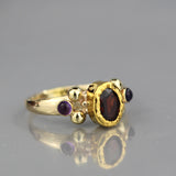 Solid Gold Garnet Helena Ring