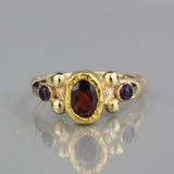 Solid Gold Garnet Helena Ring