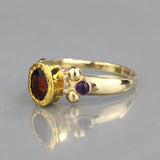 Solid Gold Garnet Helena Ring