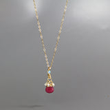 Minimalist Gemstone Drop Necklace