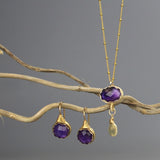 Gemstone Eye Jewelry Set