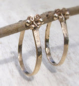 Gold Hammered Hoop Earrings