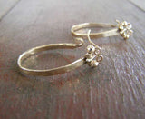 Gold Hammered Hoop Earrings