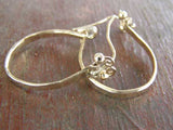 Gold Hammered Hoop Earrings