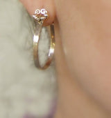 Gold Hammered Hoop Earrings