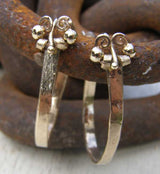 Gold Hammered Hoop Earrings