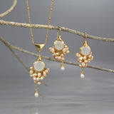Moonstone Pearl Goddess Jewelry Set