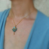 Labradorite Garnet Goddess Necklace