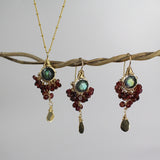 Labradorite Garnet Goddess Necklace