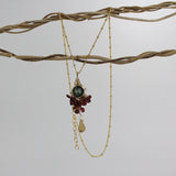 Labradorite Garnet Goddess Necklace