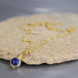 Gold Filled Lapis Pendant Necklace