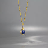 Gold Filled Lapis Pendant Necklace