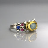 Aquamarine Ruby Caterina Ring