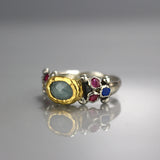 Aquamarine Ruby Caterina Ring