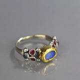 Gold Labradorite Ruby Caterina Ring